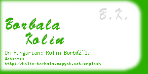 borbala kolin business card